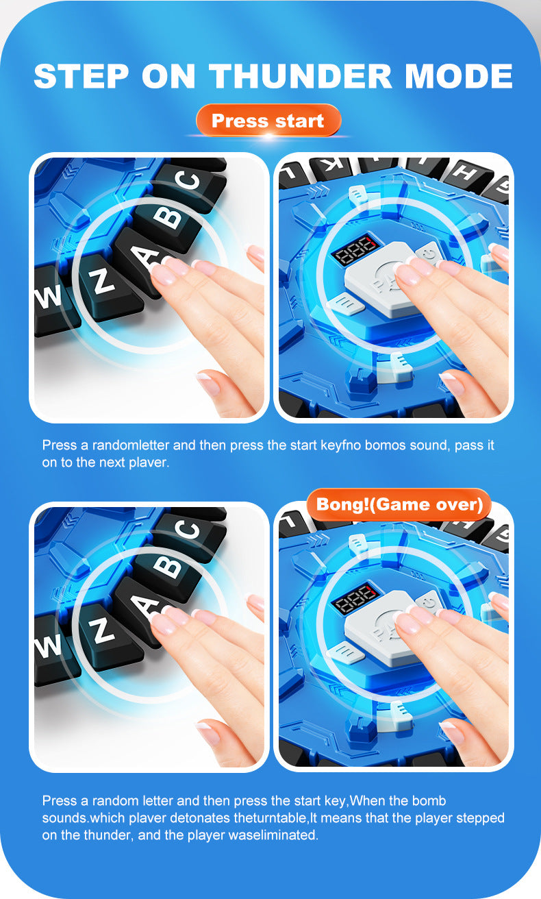 2pc Electronic Alphabet Categories Game - Fast-Paced Word Challenge for Family Fun(red) V888-ELOSUNG35831
