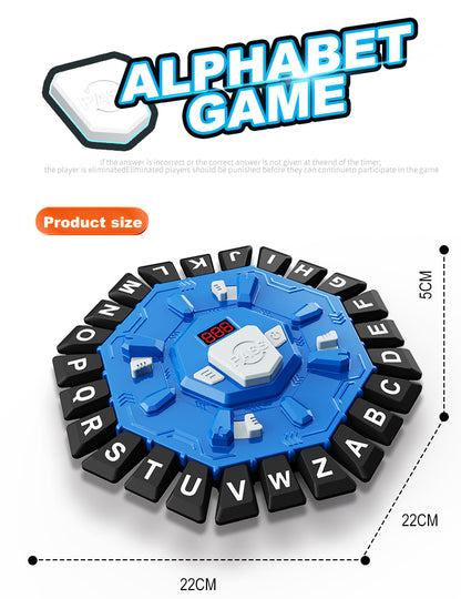 2pc Electronic Alphabet Categories Game - Fast-Paced Word Challenge for Family Fun(red) V888-ELOSUNG35831
