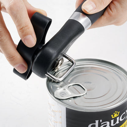 2pc Multifunctional Safe-Cut Can Opener - Smooth Edge, Ergonomic Handle(black) V888-ELOSUNG35832