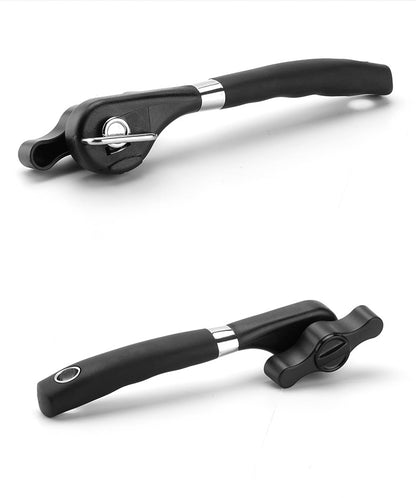 2pc Multifunctional Safe-Cut Can Opener - Smooth Edge, Ergonomic Handle(black) V888-ELOSUNG35832