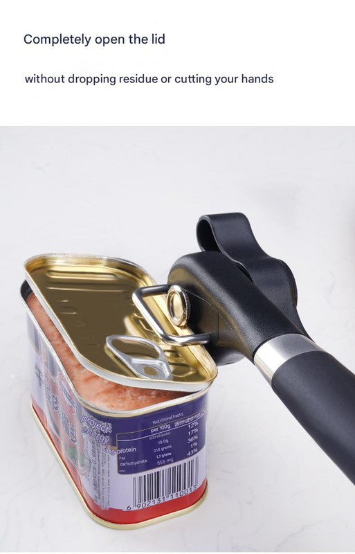 2pc Multifunctional Safe-Cut Can Opener - Smooth Edge, Ergonomic Handle(black) V888-ELOSUNG35832