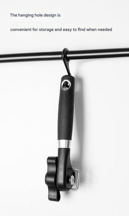 2pc Multifunctional Safe-Cut Can Opener - Smooth Edge, Ergonomic Handle(black) V888-ELOSUNG35832