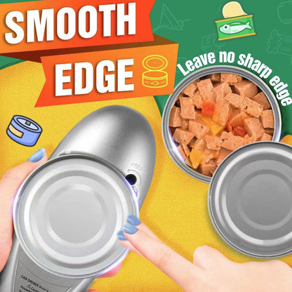2pc One-Touch Electric Can Opener - Automatic Hands-Free Operation with Safety Smooth Edge(silver) V888-ELOSUNG35833