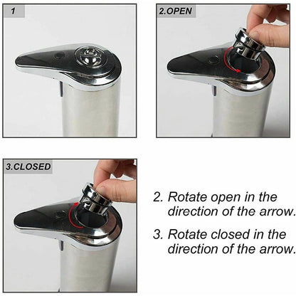 Touchless Automatic Soap Dispenser - Stainless Steel, Adjustable Volume, Infrared Sensor for Kitchen & V888-ELOSUNG35834