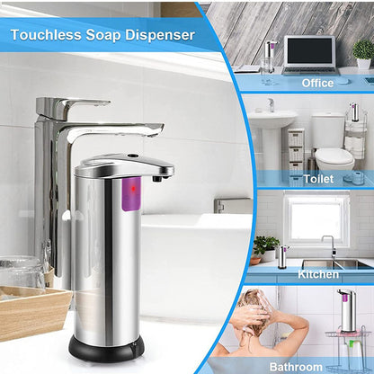 Touchless Automatic Soap Dispenser - Stainless Steel, Adjustable Volume, Infrared Sensor for Kitchen & V888-ELOSUNG35834