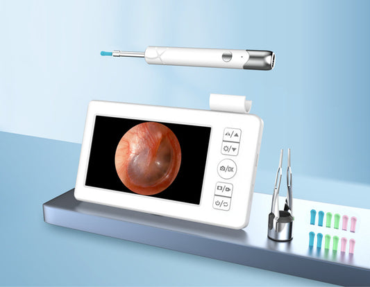 All-in-One Wireless Visual Ear Cleaner Kit with 4.3" IPS Display Screen(white) V888-ELOSUNG35839