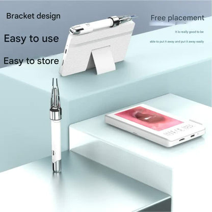 All-in-One Wireless Visual Ear Cleaner Kit with 4.3" IPS Display Screen(white) V888-ELOSUNG35839