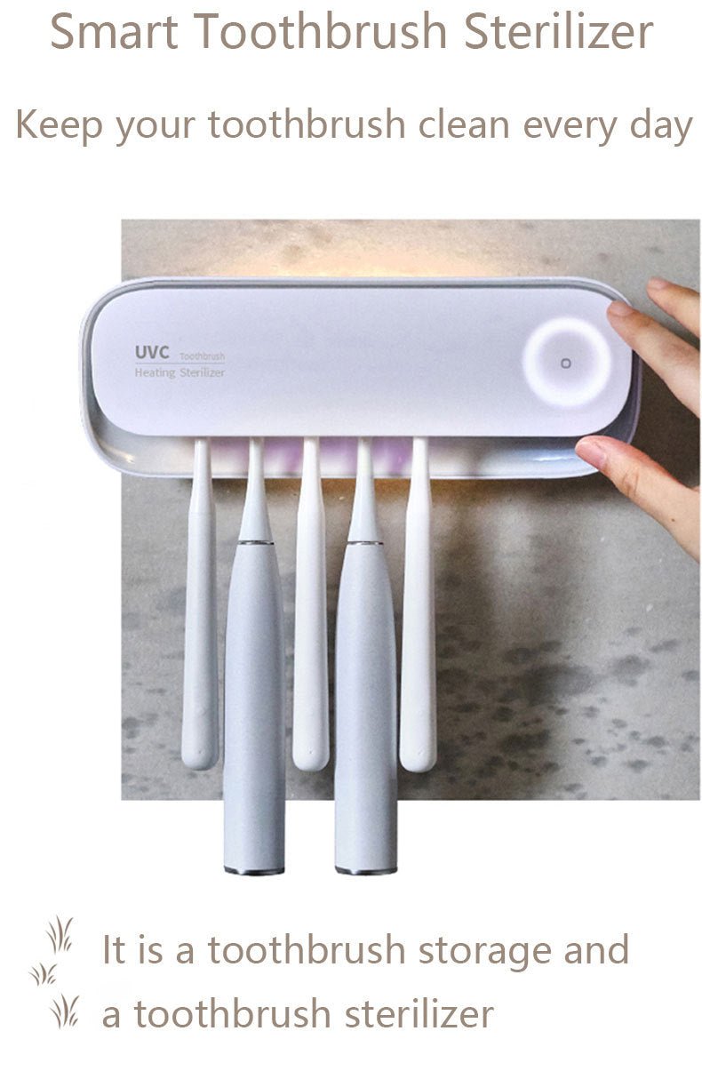 Smart UVC Toothbrush Sterilizer & Holder with Heat Drying, Radar Sensor Night Light(white) V888-ELOSUNG35840