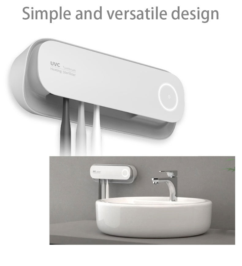 Smart UVC Toothbrush Sterilizer & Holder with Heat Drying, Radar Sensor Night Light(white) V888-ELOSUNG35840