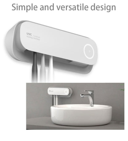 Smart UVC Toothbrush Sterilizer & Holder with Heat Drying, Radar Sensor Night Light(white) V888-ELOSUNG35840