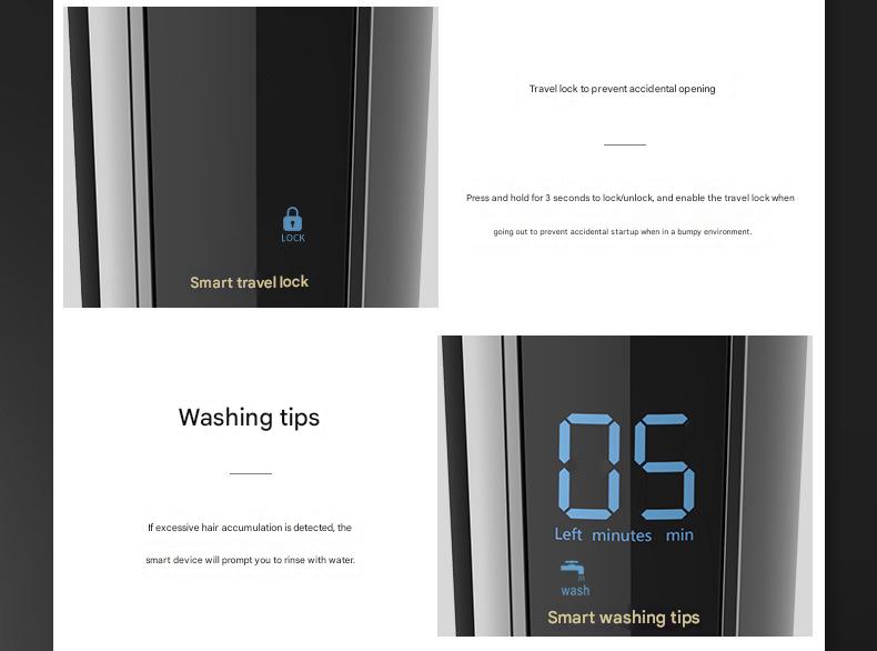 All-in-One Professional Men's Grooming Kit - IPX7 Waterproof Hair Clipper & Beard Trimmer with LED V888-ELOSUNG35841