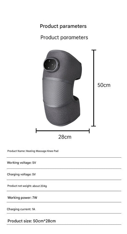 Rechargeable Heated Knee Massager Brace with Vibration & Adjustable Straps(Grey) V888-ELOSUNG35843
