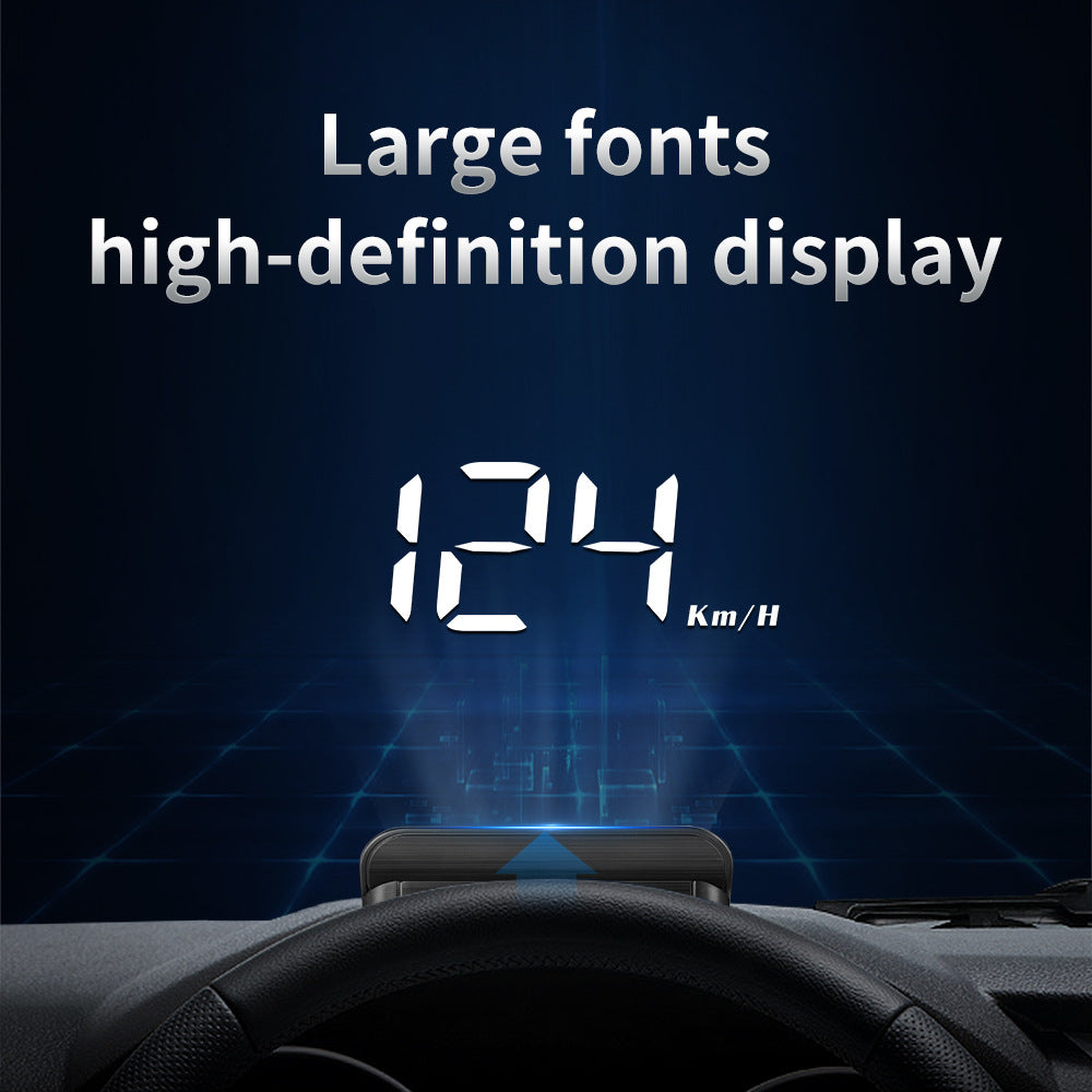 Compact OBD2 Car Head-Up Display (HUD) - Digital Speedometer with 5 Alarm Functions & Adaptive V888-ELOSUNG35849