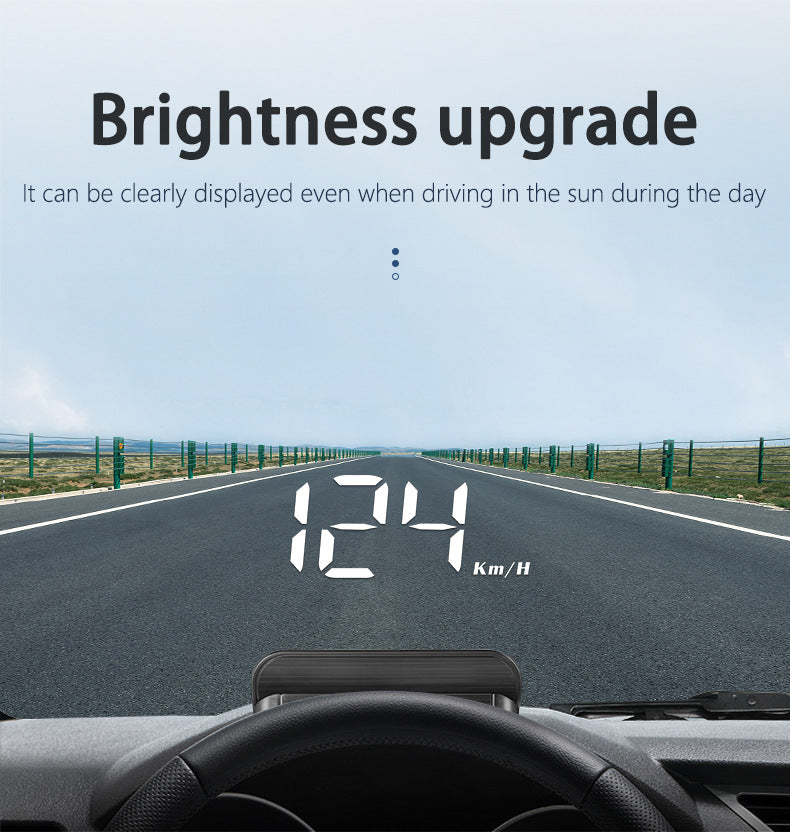Compact OBD2 Car Head-Up Display (HUD) - Digital Speedometer with 5 Alarm Functions & Adaptive V888-ELOSUNG35849