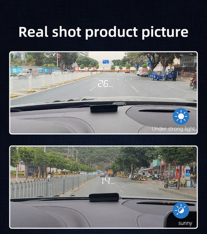 Compact OBD2 Car Head-Up Display (HUD) - Digital Speedometer with 5 Alarm Functions & Adaptive V888-ELOSUNG35849