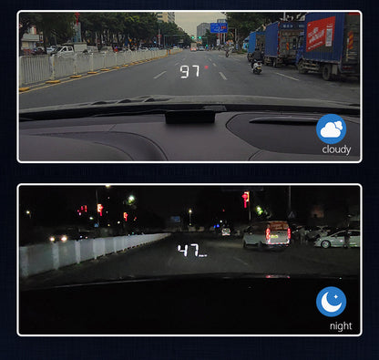 Compact OBD2 Car Head-Up Display (HUD) - Digital Speedometer with 5 Alarm Functions & Adaptive V888-ELOSUNG35849