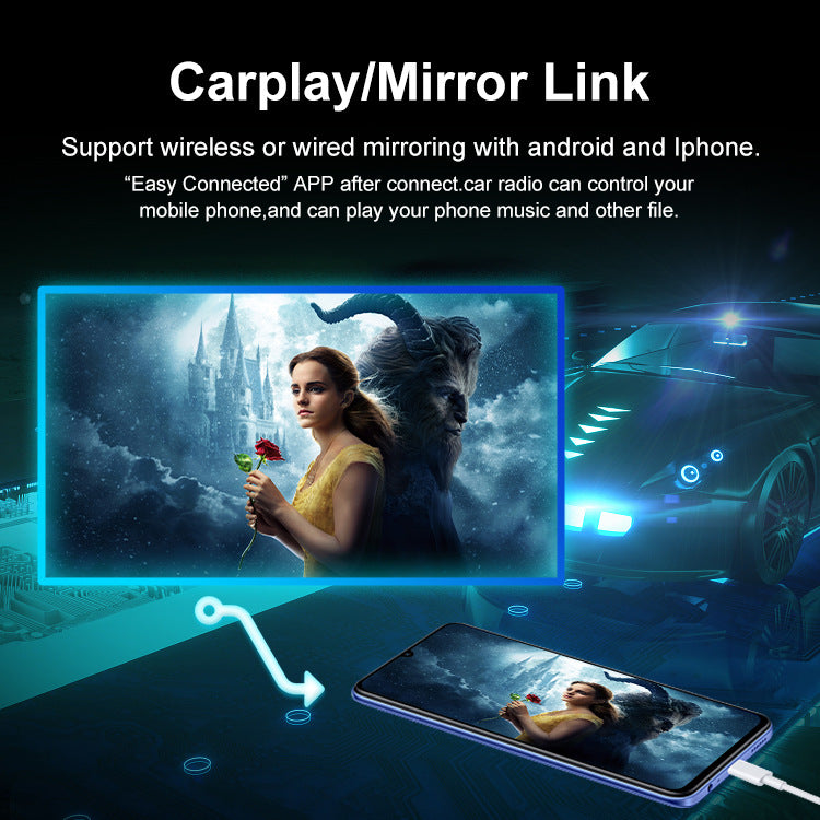 Universal 7-Inch Android Car Stereo GPS Navigator - QLED HD Touchscreen, 2GB RAM 32GB ROM, WiFi, Bluetooth V888-ELOSUNG35850