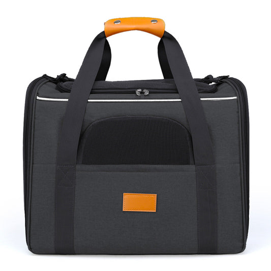 Foldable Soft-Sided Pet Carrier for Travel - Fits Cats & Small Dogs Under 6kg, with Removable Plush Bed & V888-ELOSUNG35853
