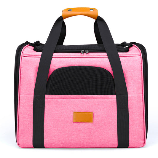 Foldable Soft-Sided Pet Carrier for Travel - Fits Cats & Small Dogs Under 6kg, with Removable Plush Bed & V888-ELOSUNG35855