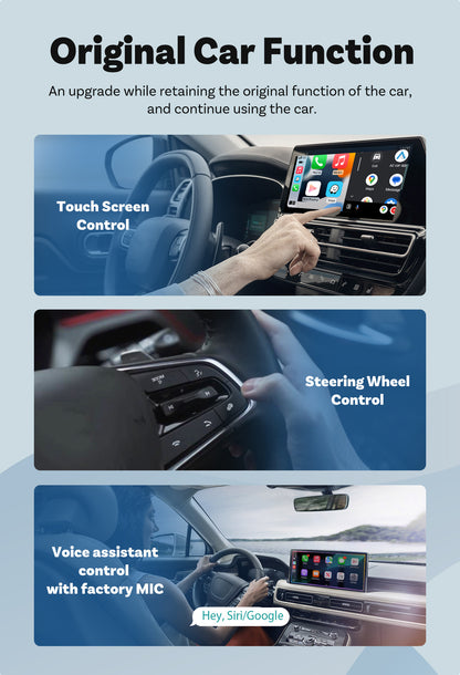 Mini 2-in-1 Wireless CarPlay & Android Auto Adapter - 5GHz WiFi 6, Bluetooth 5.4, Plug & Play Dongle(black) V888-ELOSUNG35857