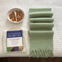 2pc Luxuriously Soft Winter Scarf with Tassel Fringe - Ultra Cozy & Warm Neck Wrap(Mint) V888-ELOSUNG35875