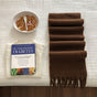2pc Luxuriously Soft Winter Scarf with Tassel Fringe - Ultra Cozy & Warm Neck Wrap(Brown) V888-ELOSUNG35878