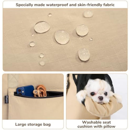 Versatile Pet Carrier Tote Bag for Small Dogs & Cats - Waterproof, Car Seat Function & Adjustable Safety V888-ELOSUNG35880