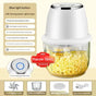 Electric Mini Garlic Chopper with Glass Bowl - USB Rechargeable, 6 Blades, Large Capacity(white) V888-ELOSUNG35897