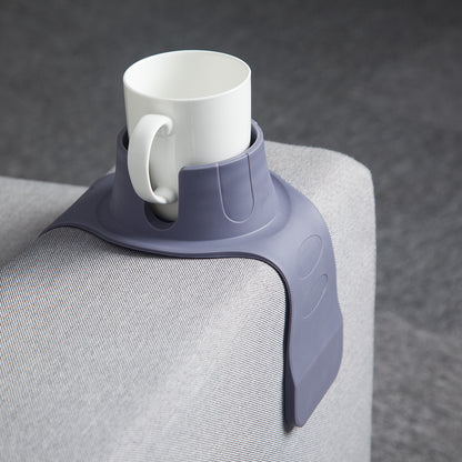 Flexible Anti-Spill Silicone Couch Arm Cup Holder - Sofa Armrest Drink Tray(black) V888-ELOSUNG35925