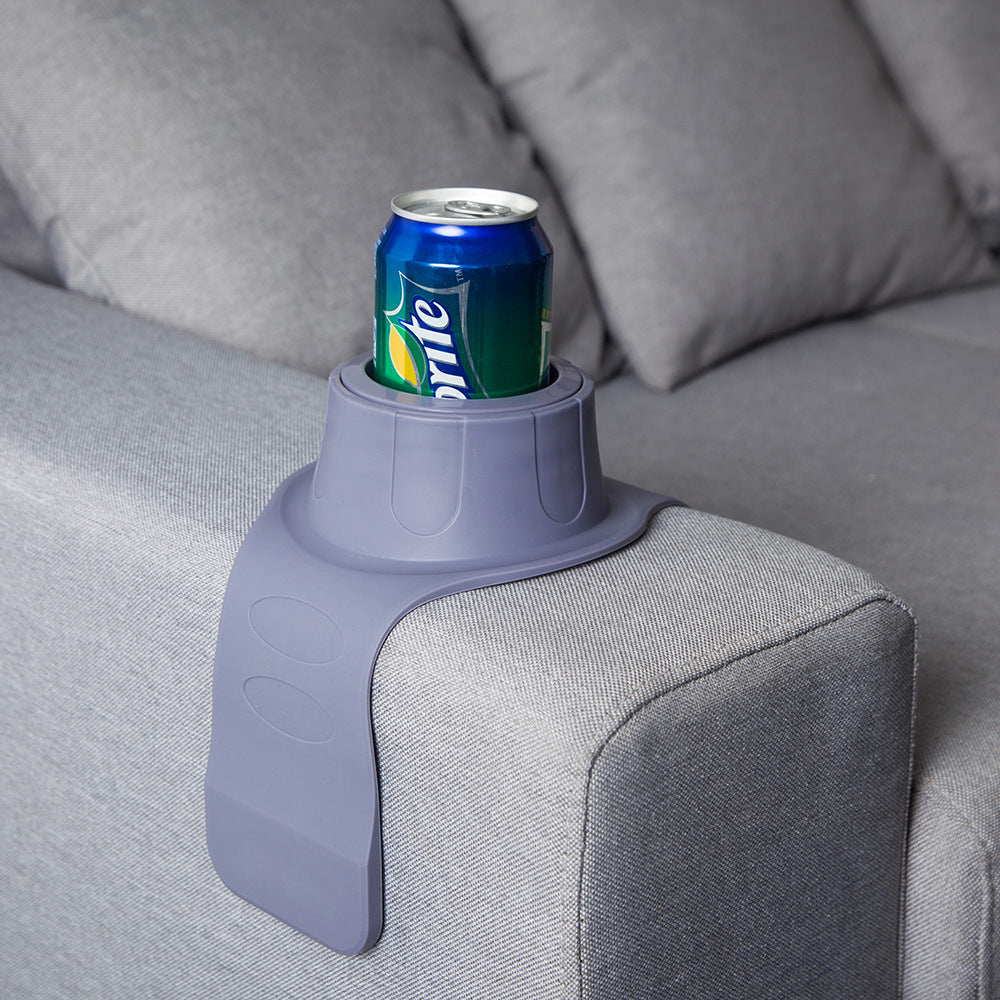 Flexible Anti-Spill Silicone Couch Arm Cup Holder - Sofa Armrest Drink Tray(black) V888-ELOSUNG35925