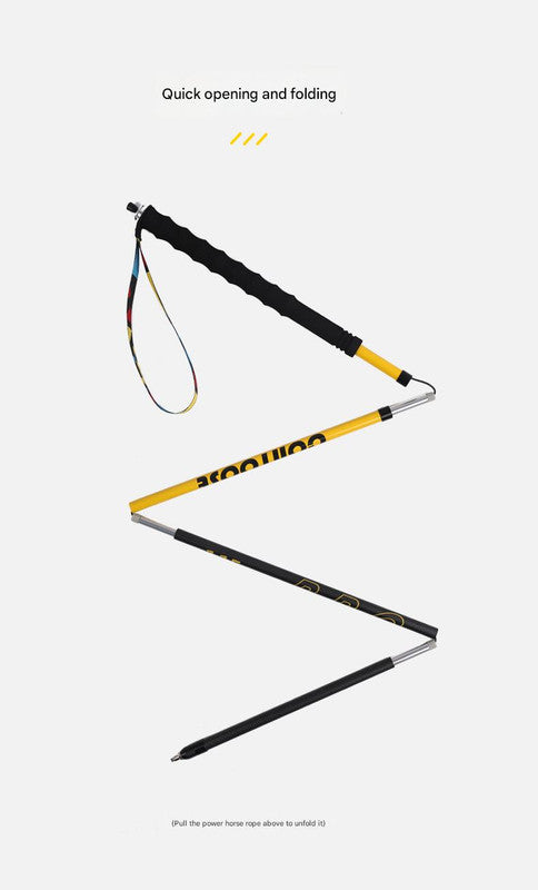 Ultralight Carbon Fiber Foldable Trail Running & Hiking Pole(yellow Recommended height range 155-165cm) V888-ELOSUNG35931