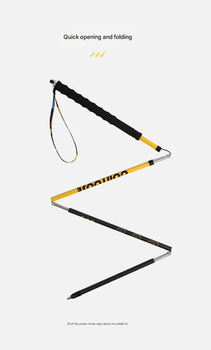 Ultralight Carbon Fiber Foldable Trail Running & Hiking Pole(yellow Recommended height range 165-175cm) V888-ELOSUNG35932