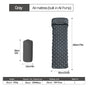 2pc Ultralight Inflatable Camping Sleeping Mat with Integrated Pillow - Waterproof 40D Nylon TPU(Grey) V888-ELOSUNG35937