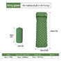 2pc Ultralight Inflatable Camping Sleeping Mat with Integrated Pillow - Waterproof 40D Nylon TPU(Army Green) V888-ELOSUNG35938