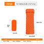 2pc Ultralight Inflatable Camping Sleeping Mat with Integrated Pillow - Waterproof 40D Nylon TPU(Orange) V888-ELOSUNG35939
