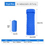 2pc Ultralight Inflatable Camping Sleeping Mat with Integrated Pillow - Waterproof 40D Nylon TPU(Royal Blue) V888-ELOSUNG35940