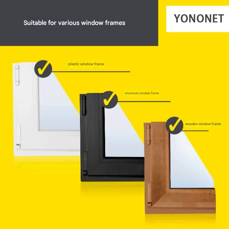 3pc DIY Magnetic Window Screen Kit - Fine Mesh Insect Net, No Drilling Required, Cut to Size(black 150cm x V888-ELOSUNG35945