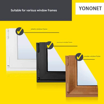 3pc DIY Magnetic Window Screen Kit - Fine Mesh Insect Net, No Drilling Required, Cut to Size(black 150cm x V888-ELOSUNG35945