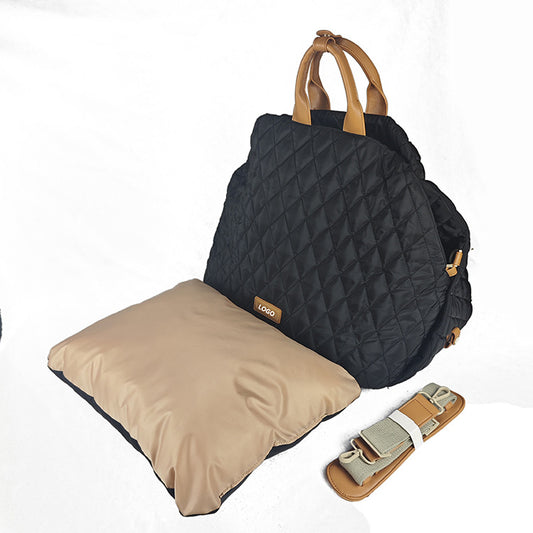 Luxury Quilted 2-in-1 Pet Travel Carrier & Car Booster Seat for Small Dogs(Black) V888-ELOSUNG35948