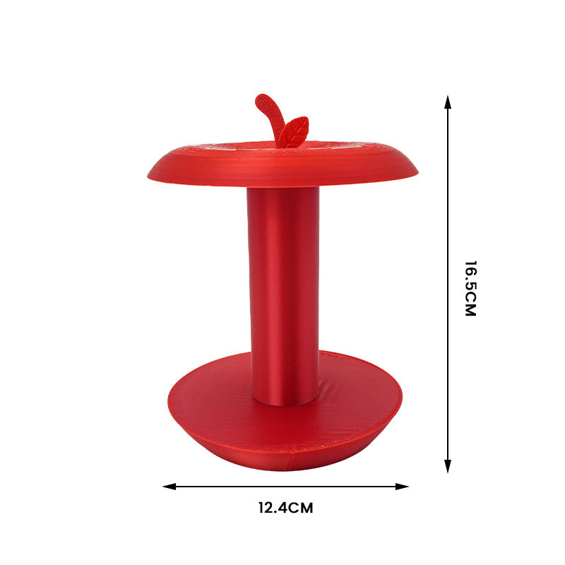 Apple-Shaped Adjustable Tissue Roll Holder - Fun & Practical Desktop Paper Towel Stand(red) V888-ELOSUNG35951