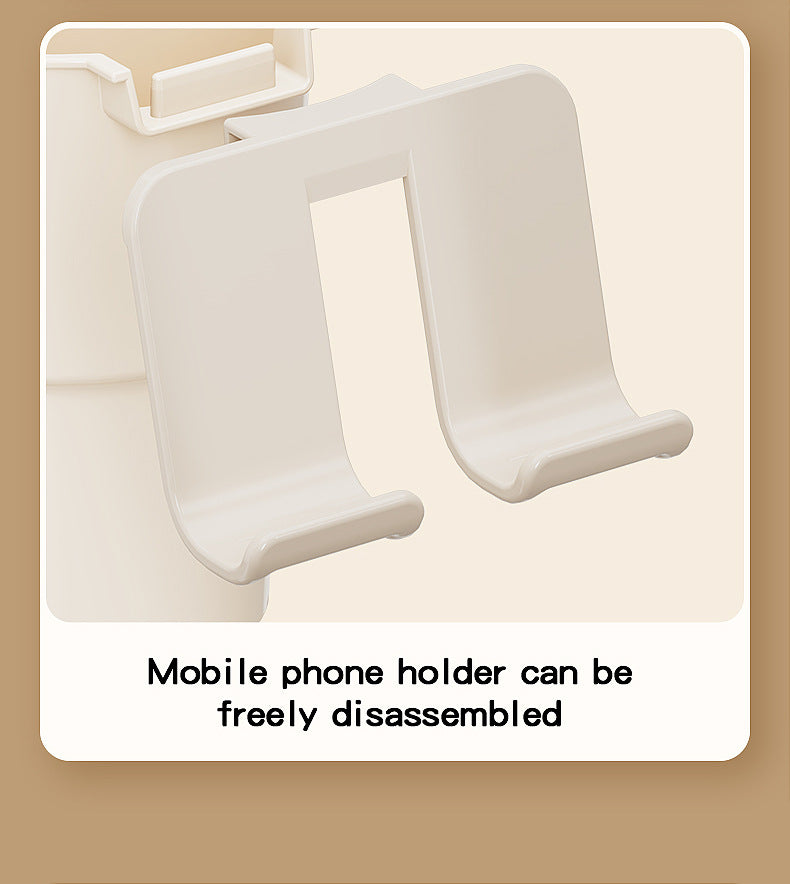 Multi-Purpose Anti-Spill Cup Holder with Suction Base & Detachable Phone Stand(white) V888-ELOSUNG35962