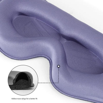 3pc 6D Contoured Zero-Pressure Sleep Mask - 360 Light Blocking Eye Mask with Adjustable Strap(black) V888-ELOSUNG35977