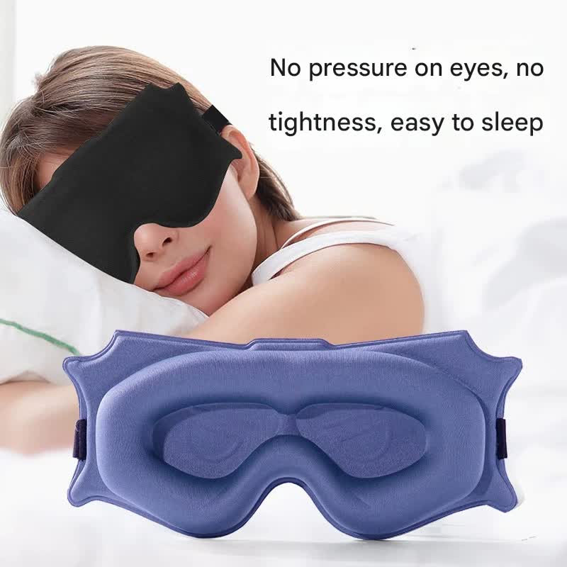 3pc 6D Contoured Zero-Pressure Sleep Mask - 360 Light Blocking Eye Mask with Adjustable Strap(Purple) V888-ELOSUNG35979