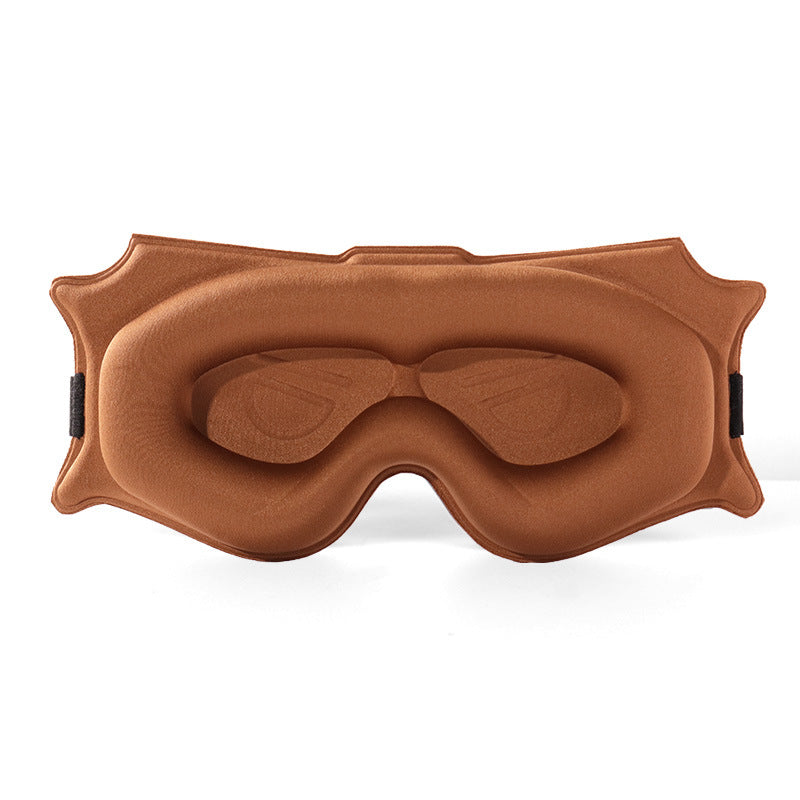 3pc 6D Contoured Zero-Pressure Sleep Mask - 360 Light Blocking Eye Mask with Adjustable Strap(Camel) V888-ELOSUNG35980