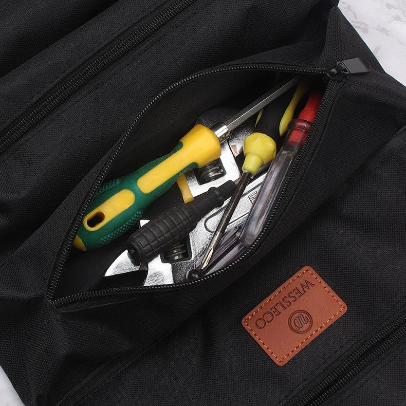 Heavy-Duty Canvas Tool Roll Up Bag & Organizer Tote - Multi-Pocket Wrench & Tool Pouch(Green) V888-ELOSUNG35993