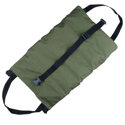 Heavy-Duty Canvas Tool Roll Up Bag & Organizer Tote - Multi-Pocket Wrench & Tool Pouch(Khaki) V888-ELOSUNG35994