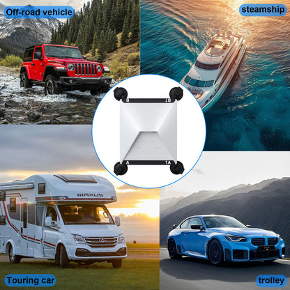 White and Black Heavy-Duty Suction Cup Mount for Starlink Mini - All-Weather Car, RV & Boat Bracket V888-ELOSUNG36010