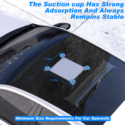 White Heavy-Duty Suction Cup Mount for Starlink Mini - All-Weather Car, RV & Boat Bracket V888-ELOSUNG36011