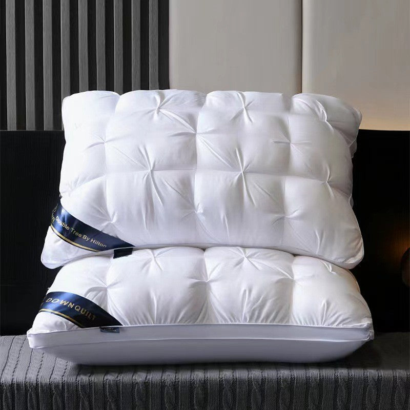 White Luxury Adjustable Bed Pillow Set (2-Pack) - Hotel Quality Down Alternative for Ultimate Neck Support & V888-ELOSUNG36028