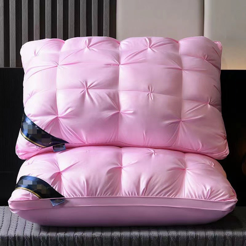 Pink Luxury Adjustable Bed Pillow Set (2-Pack) - Hotel Quality Down Alternative for Ultimate Neck Support & V888-ELOSUNG36031